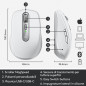 Logitech MX Anywhere 3 per Mac – Mouse Compatto Performante, Wireless, Scroller Magnetico Veloce, Su Ogni Superficie, Sensore 