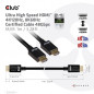 CLUB3D Ultra High Speed HDMI 2.1 Cable 10K 120Hz, 48Gbps Male/Male 1 m./3.28 ft.