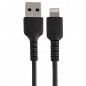 StarTech.com Cavo da USB-A a Lightning da 30cm nero - Robusto e resistente cavo di alimentazione/sincronizzazione in fibra arami