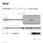 CLUB3D CSV-1593 hub di interfaccia USB 3.2 Gen 1 (3.1 Gen 1) Type-C 16200 Mbit/s Metallico