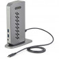 StarTech.com USB-C USB-A Dock - Docking station USB C dual monitor DisplayPort e HDMI 4K 60Hz con Ethernet - Adattatore multipor