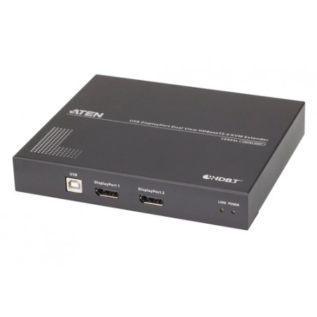 ATEN Estensore KVM USB DisplayPort Dual View HDBaseT™ 2.0 (4K a 100 m per visualizzazione singola)