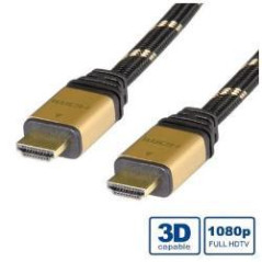 ROLINE 11.04.5508 cavo HDMI 15 m HDMI tipo A (Standard) Nero, Oro