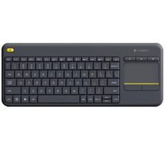 Logitech Wireless Touch Keyboard K400 Plus tastiera RF Wireless QWERTZ Tedesco Nero