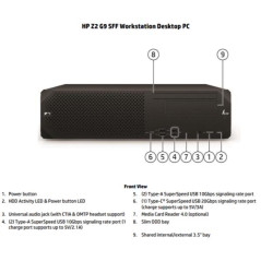 HP Workstation Z2 G9 - Wolf Pro Security - SFF - 1 x Core i7 13700 / 2.1 GHz - RAM 32 GB - SSD 1 TB - HP Z Turbo Drive, NVMe, TL