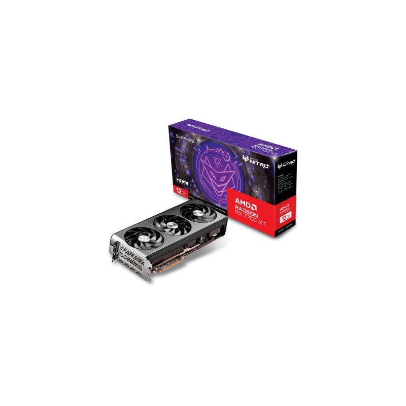 SAPPHIRE VGA RADEON RX 7700 XT, NITRO+ RX 7700 XT GAMING OC, 12GB GDDR6, DUAL HDMI / DUAL DP