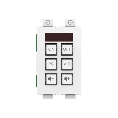 VISION Techconnect Faceplate Control Module - 6 buttons - learns IR remote control codes from other remotes - supports RS-232, 1