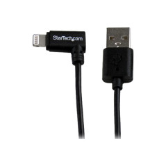StarTech.com Cavo connettore ad angolo lightning a 8 pin Apple a USB nero da 2 m per iPhone/iPod/iPad