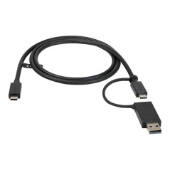 StarTech.com Cavo USB-C da 1 m con adattatore Dongle USB-A - Cavo ibrido 2-in-1 USB tipo C con USB-A - Da USB-C a USB-C (10Gbps/