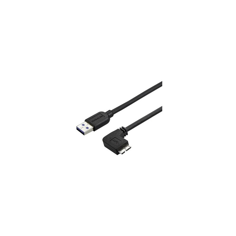 StarTech.com Cavo USB 3.0 Tipo A a Micro B slim - Connettore USB3.0 A a Micro B slim ad angolo destro Gen 1 (5 Gbps) - 50cm
