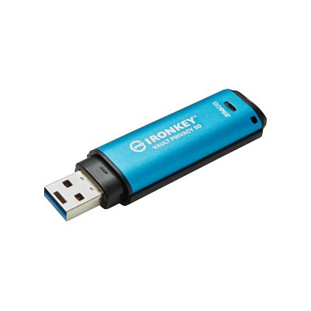 Kingston IronKey Vault Privacy 50 Series - Chiavetta USB - crittografato - 256 MB - USB 3.2 Gen 1 - Compatibile TAA