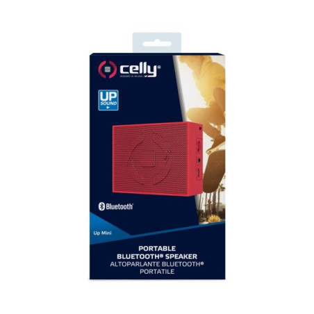Celly UpMini Altoparlante portatile mono Rosso 2 W