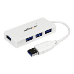 StarTech.com Hub portatile mini USB 3.0 SuperSpeed a 4 porte - Perno e concentratore per Ultrabook USB 3.0 con cavo integrato -