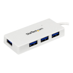 StarTech.com Hub portatile mini USB 3.0 SuperSpeed a 4 porte - Perno e concentratore per Ultrabook USB 3.0 con cavo integrato -