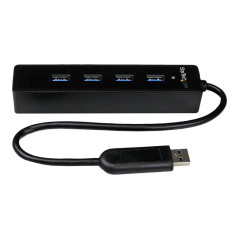 StarTech.com Hub portatile USB 3.0 SuperSpeed a 4 porte - Perno e concentratore per notebook o Ultrabook USB 3.0 con cavo integr