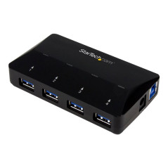 StarTech.com Hub USB 3.0 a 4 Porte con Porta di Ricarica Dedicata - 1 Porta x 2,4 Amp