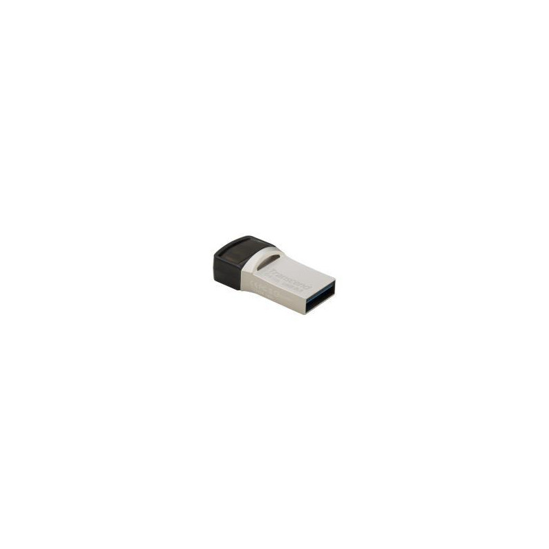 Transcend JetFlash 890 64GB unità flash USB USB Type-A / USB Type-C 3.2 Gen 1 (3.1 Gen 1) Nero, Argento