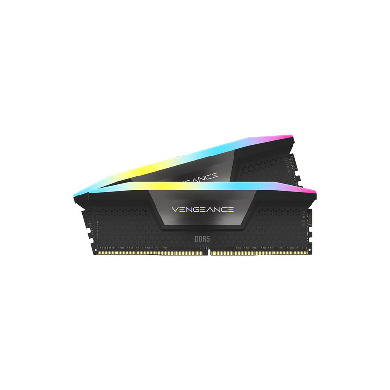 CORSAIR RAM VENGEANCE RGB DDR5 32GB 2X16GB DDR5 7200 PC5-57600 C34 1.45V INTEL XMP MEMORY - BLACK