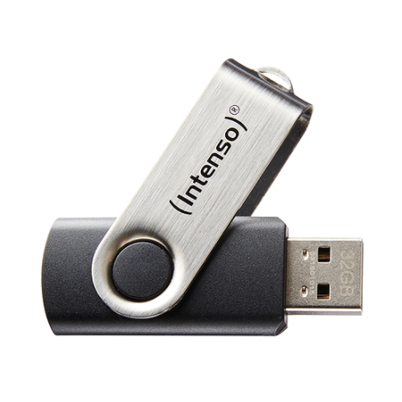 Intenso Basic Line unità flash USB 8 GB USB tipo A 2.0 Nero, Argento