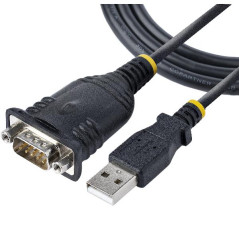 StarTech.com 3ft (1m) USB to Serial Cable, DB9 Male RS232 to USB Converter, USB to Serial Adapter for PLC/Printer/Scanner/Networ