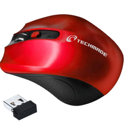 Techmade TM-XJ30-RED mouse Ambidestro RF Wireless Ottico 1600 DPI