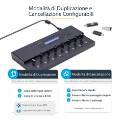 StarTech.com Docking Station per Unità Flash USB - Duplicatore Eraser Standalone 1 15 per Chiavette USB consente la copia del