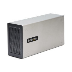 StarTech.com 2TBT3-PCIE-ENCLOSURE laptop dock port replicator Wired Thunderbolt 3 Silver