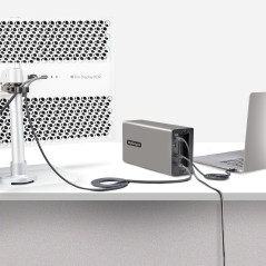 StarTech.com 2TBT3-PCIE-ENCLOSURE laptop dock port replicator Wired Thunderbolt 3 Silver