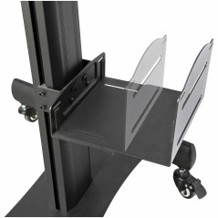 StarTech.com Scrivania sit stand - Postazione di lavoro mobile con supporto per monitor, CPU PC, ripiano per tastiera -