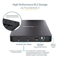 StarTech.com M2E4BTB3 contenitore di unità di archiviazione Box esterno SSD Nero M.2