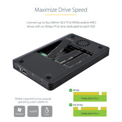 StarTech.com M2E4BTB3 storage drive enclosure SSD enclosure Black M.2