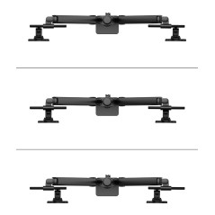 Neomounts DS65S-950BL2 Braccio per monitor 24-34" - molla a gas - Topfix - multiregolabile - 180°-stop