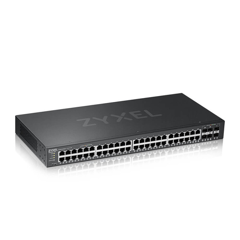 Zyxel GS2220-50-EU0101F switch di rete Gestito L2 Gigabit Ethernet (10/100/1000) Nero Zyxel GS2220-50-EU0101F switch di rete Gestito L2 Gigabit Ethernet (10/100/1000) Nero