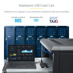 StarTech.com Laptop crash cart adapter portatile Console KVM a USB 2.0