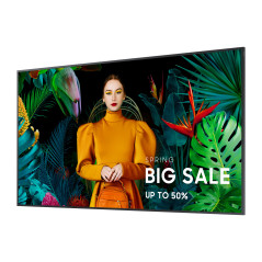 Samsung QH75C Digital signage flat panel 75" LCD Wi-Fi 700 cd/m² 4K Ultra HD Black Tizen 24/7