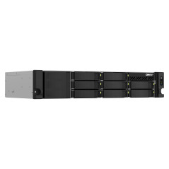 QNAP TS-873AEU-4G server NAS e di archiviazione Armadio (2U) Ryzen Embedded V1500B 4 GB DDR4 0 TB QuTS hero Nero