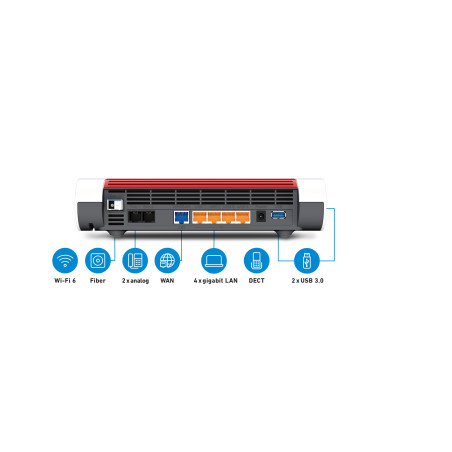 FRITZ!Box 5590 Fiber XGS-PON router wireless Gigabit Ethernet Dual-band (2.4 GHz/5 GHz) Bianco