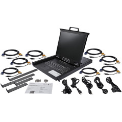 StarTech.com RKCONS1908K rack console 19" 1280 x 1024 pixels Steel Black 1U