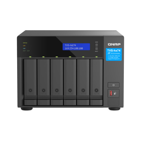 QNAP TVS-h674 NAS Tower Intel® Core™ i3 i3-12100 16 GB DDR4 0 TB QuTS hero Black