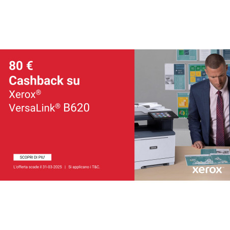 Xerox VersaLink B620 A4 61 ppm Stampante fronte/retro PS3 PCL5e/6 2 vassoi 650 fogli