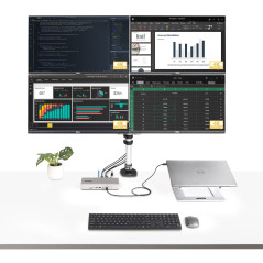 StarTech.com 132UE-TB4USB4DOCK laptop dock port replicator Wired Thunderbolt 4 Gray