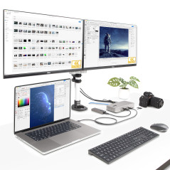 StarTech.com 132UE-TB4USB4DOCK laptop dock port replicator Wired Thunderbolt 4 Gray