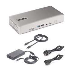 StarTech.com 132UE-TB4USB4DOCK laptop dock port replicator Wired Thunderbolt 4 Gray