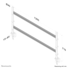 Neomounts FPMA-DTB200 monitor mount   stand 24" Desk Silver