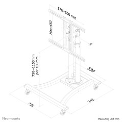 Neomounts PLASMA-M1200 Carello TV 42-70"