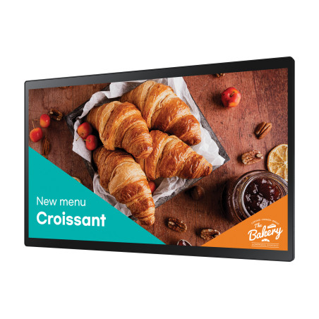 Samsung QB24C-T Digital signage flat panel 24" LED Wi-Fi 250 cd/m² Full HD Black Touchscreen Built-in processor Tizen 7.0 16/7