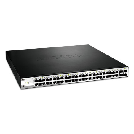 D-Link DGS-1210-52MP Managed L2 Gigabit Ethernet (10 100 1000) Power over Ethernet (PoE) Black, Gray