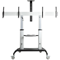 StarTech.com STNDMTVDUO TV mount/stand 60" Black, Silver