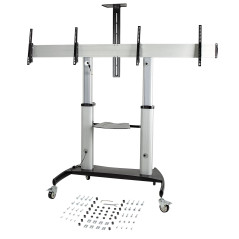 StarTech.com STNDMTVDUO Supporto TV a parete 152,4 cm (60") Nero, Argento
