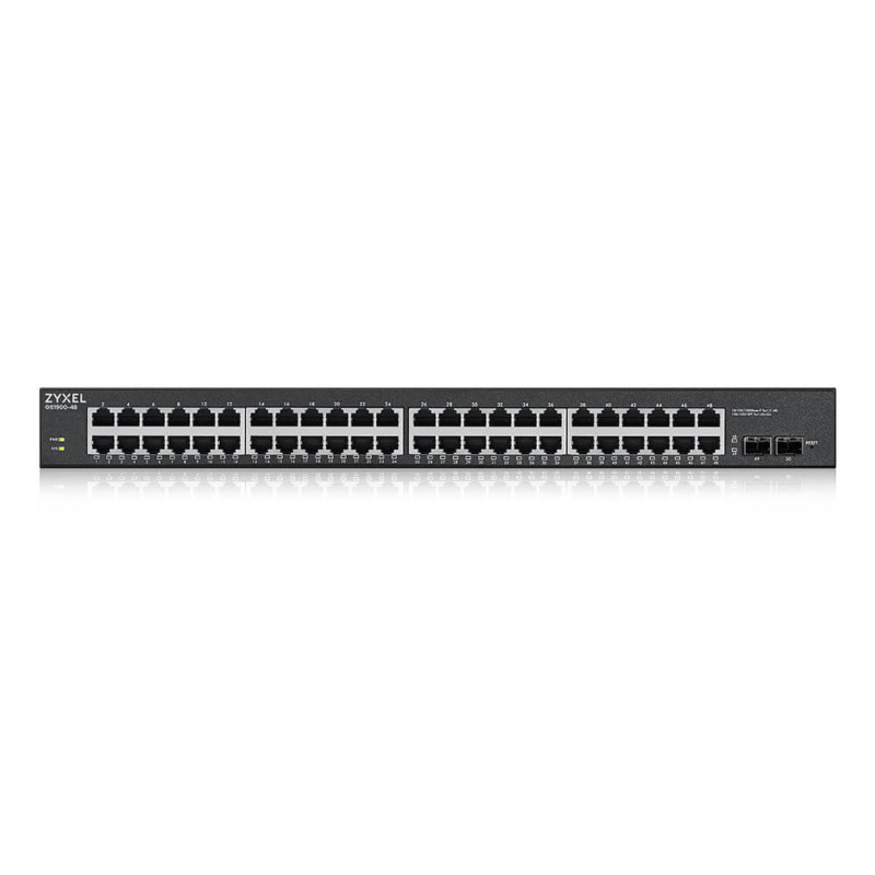 Zyxel GS1900-48HPv2 Gestito L2 Gigabit Ethernet (10/100/1000) Supporto Power over Ethernet (PoE) Nero Zyxel GS1900-48HPv2 Gestito L2 Gigabit Ethernet (10/100/1000) Supporto Power over Ethernet (PoE) Nero